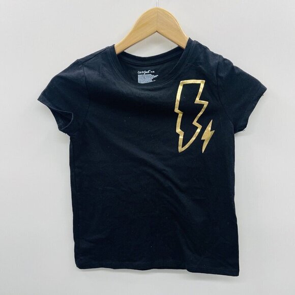 Cat & Jack Other - Cat & Jack Youth Girls Medium 8 Short Sleeve Lightning Bolt Graphic Tee 2534